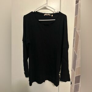 Like New Soft Surroundings Black Knit Long Sleeve